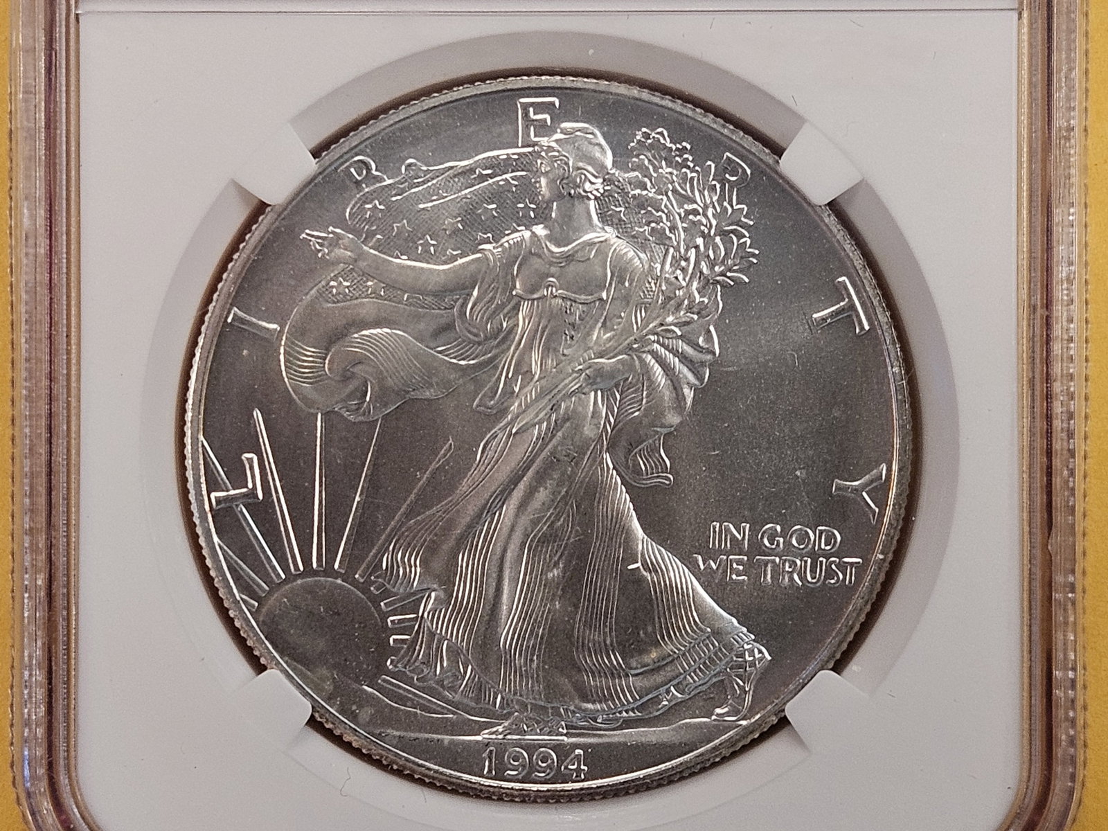 NGC 1994 American Silver Eagle in Mint State 69 (1 of 4)