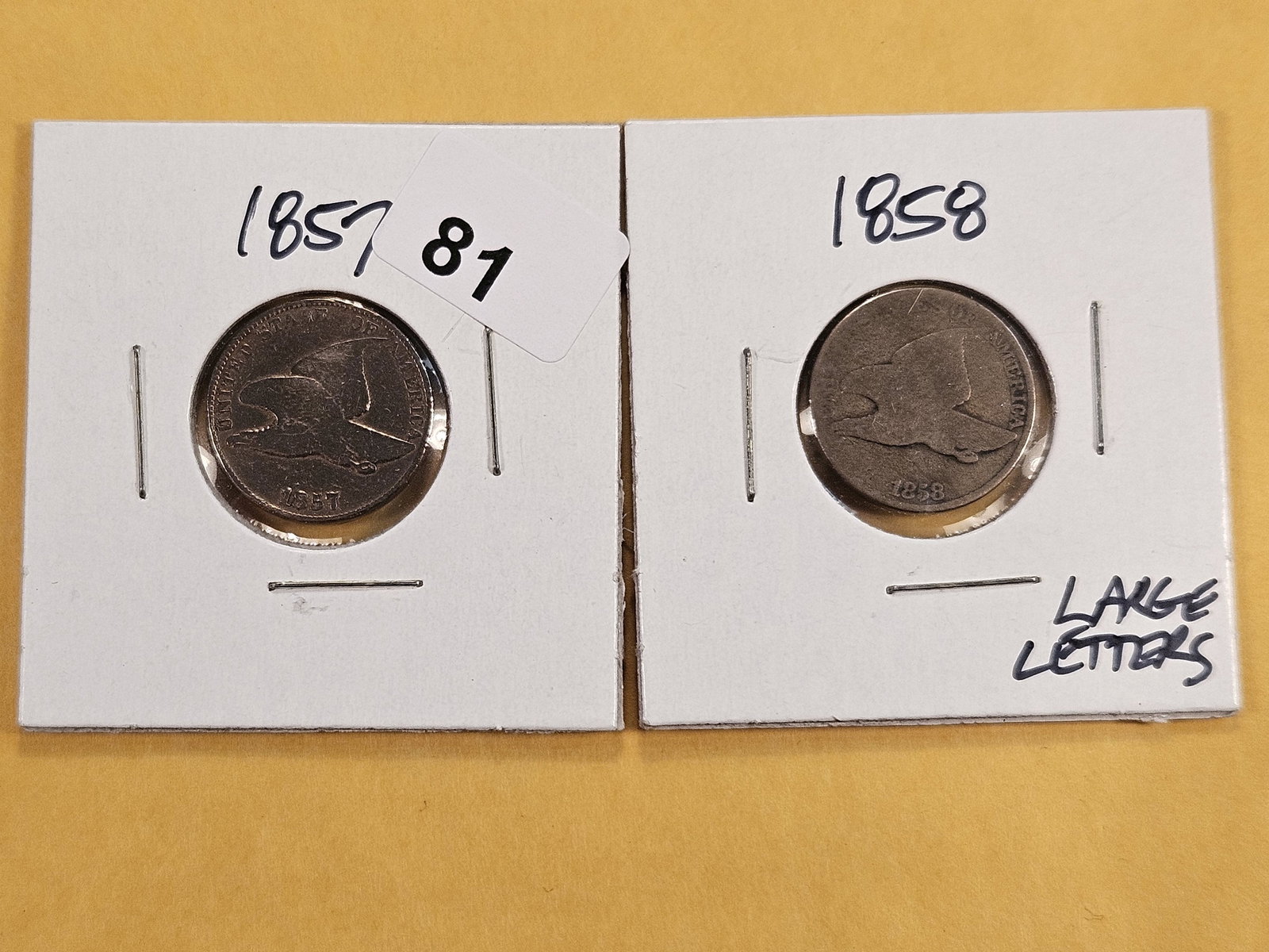Two Circulated Flying Eagle Cents (1 of 6)