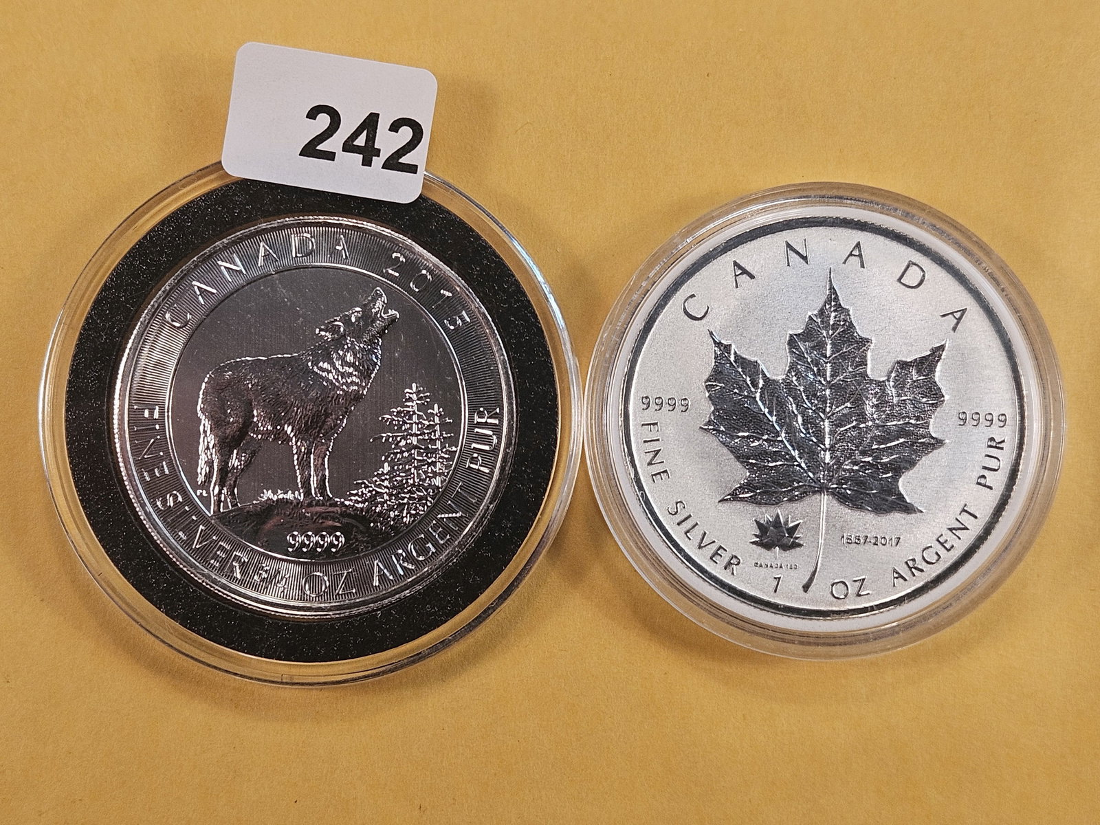 Two Canadian .999 Fine Silver Coins (1 of 4)