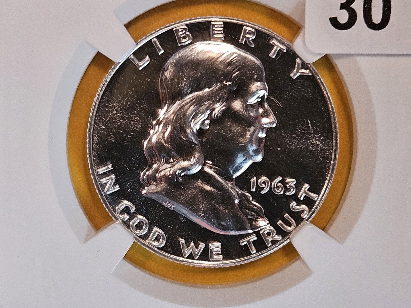 Superb GEM! NGC 1963 Franklin silver Half Dollar (1 of 4)
