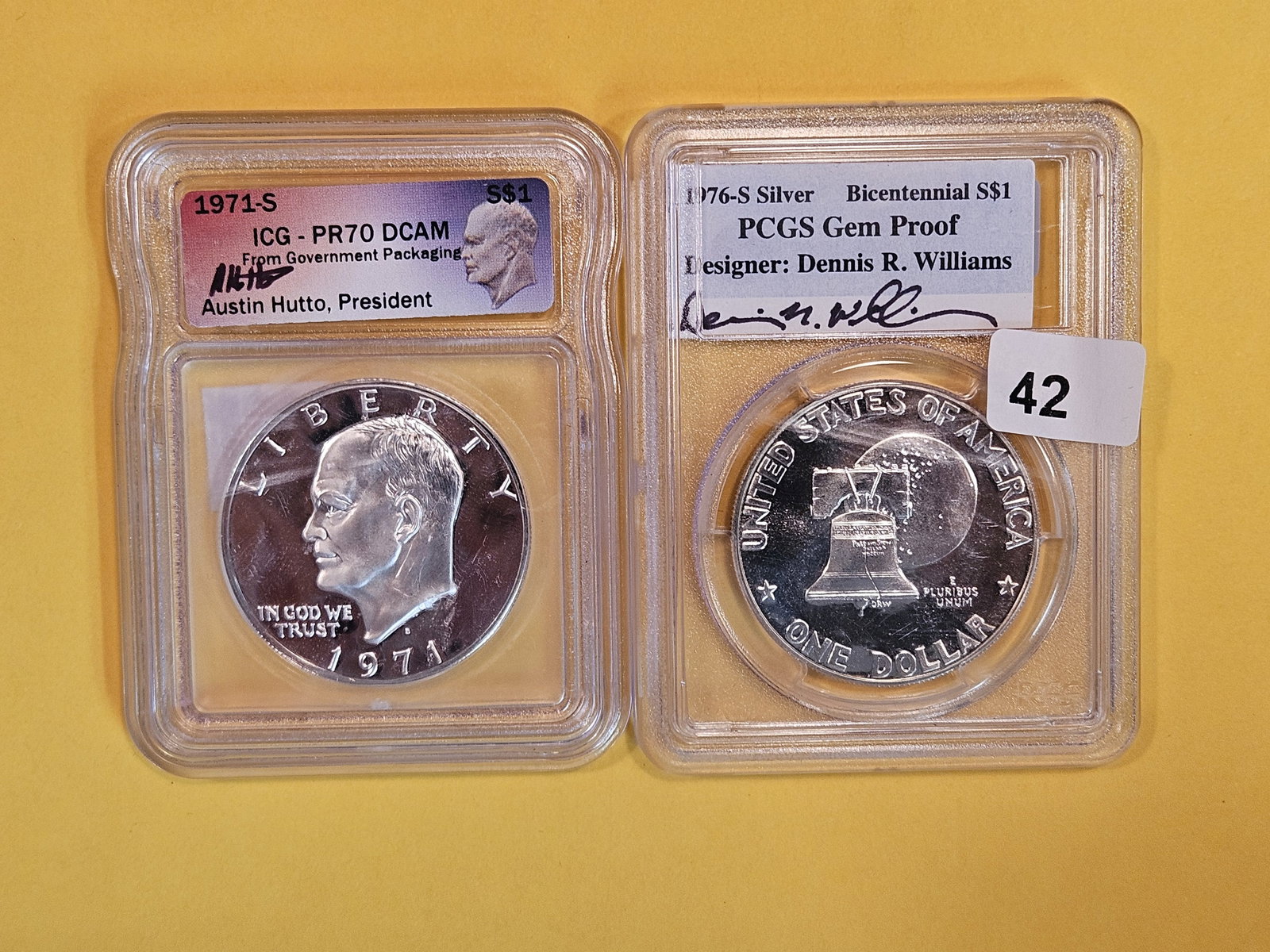 PCGS and ICG-graded GEM Silver Eisenhower Dollars (1 of 2)