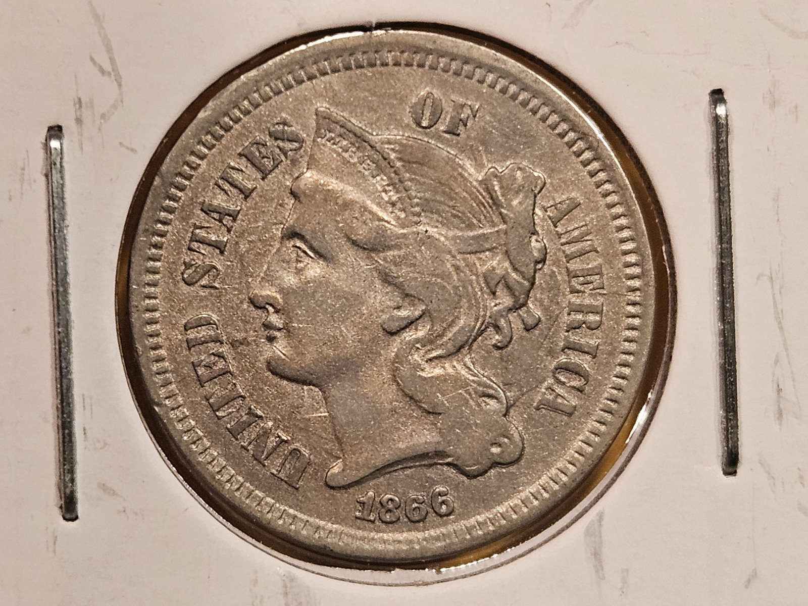 1866 Three Cent Nickel (1 of 4)