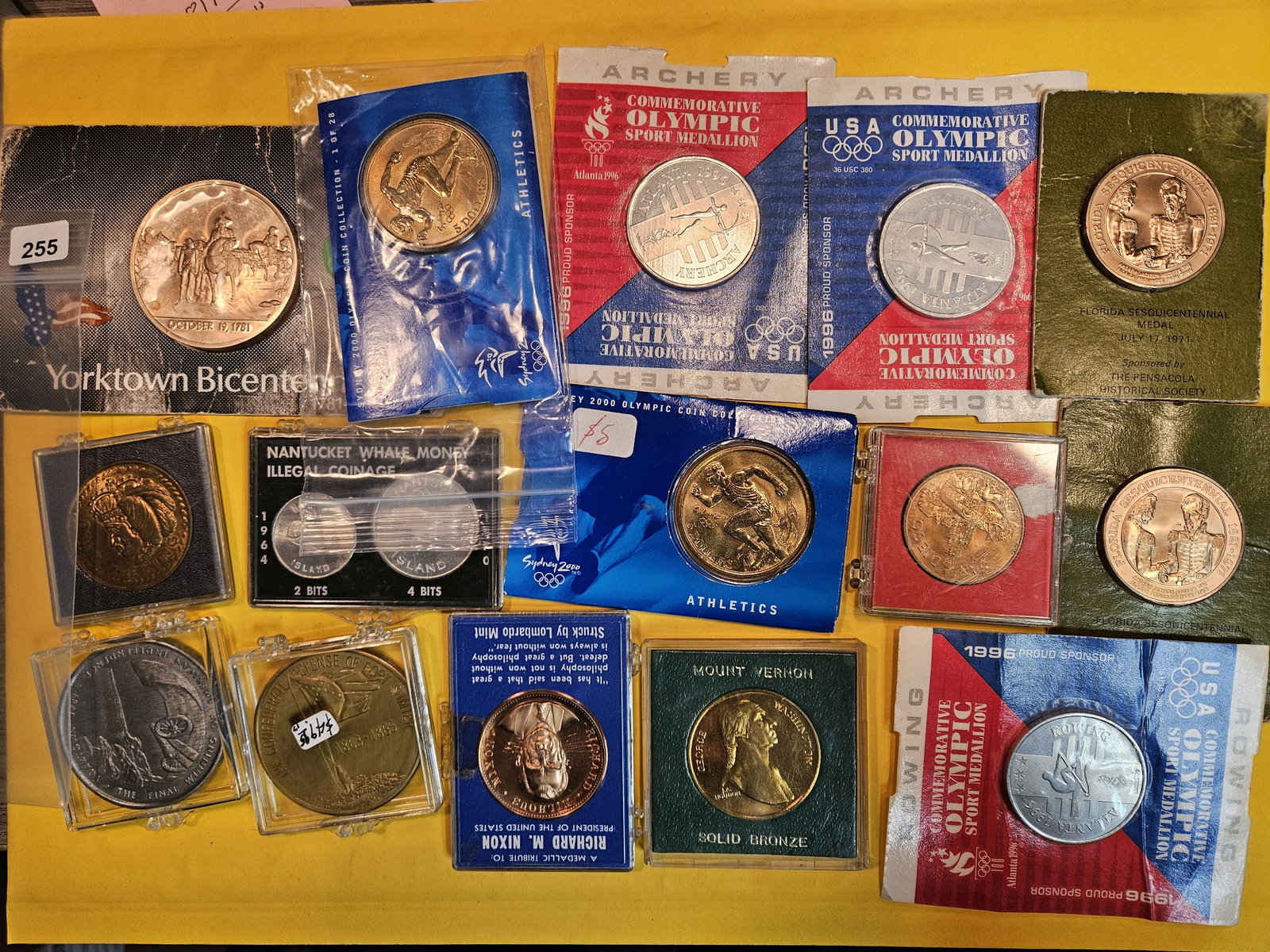 Sixteen cool mixed pieces of exonumia: Tokens and medals. All in nice holders
