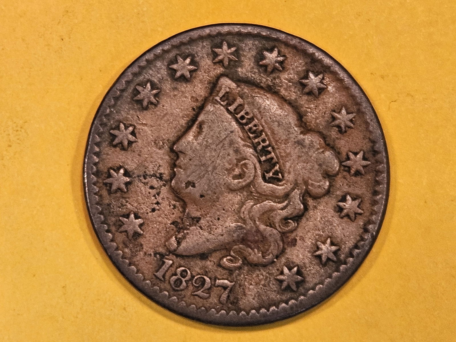 1827 Coronet Head Large Cent in Fine - details (1 of 3)