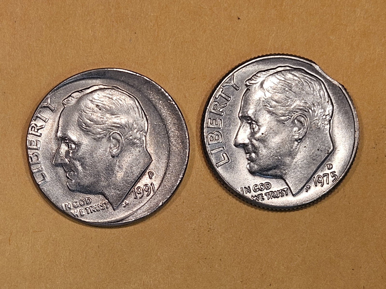 MINT ERRORS! Two Brilliant Uncirculated Roosevelt Dimes (1 of 4)