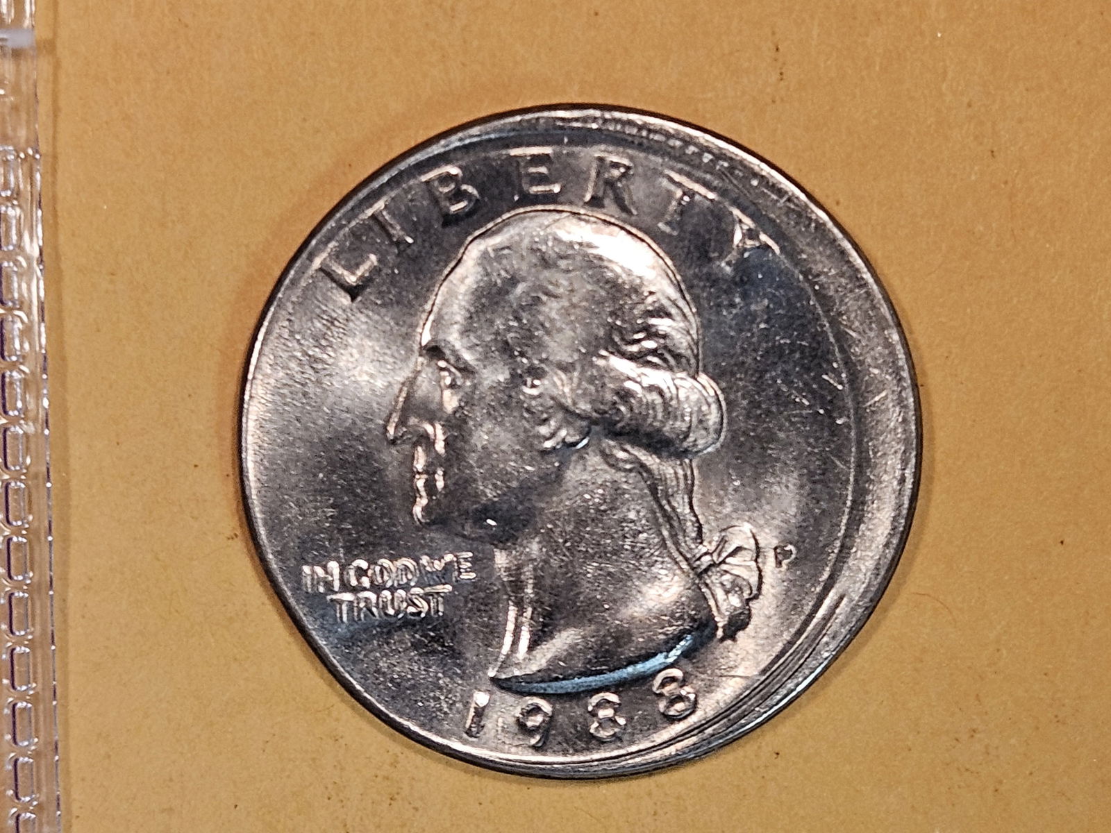 MINT ERROR! Very Choice Brilliant Uncirculated 1988 Washington Quarter (1 of 5)