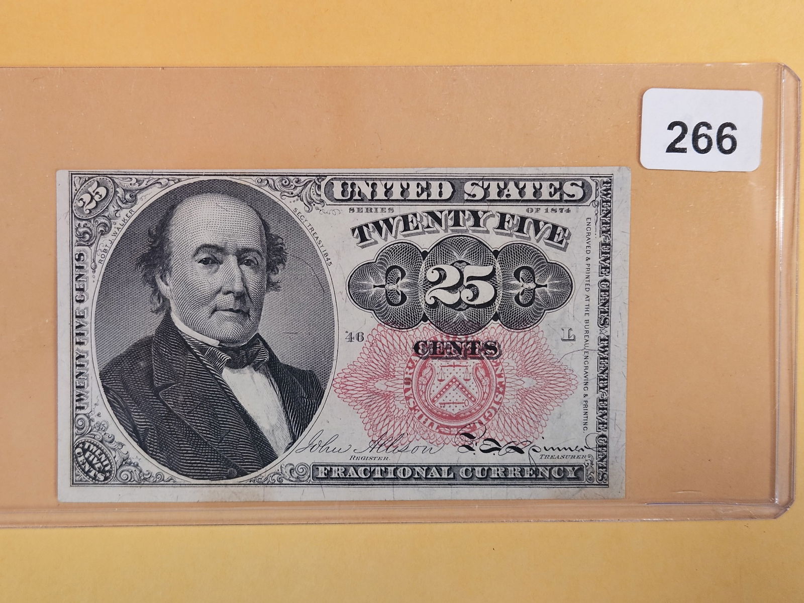 * Crisp Uncirculated Series of 1874 Twenty-five cent note (1 of 3)