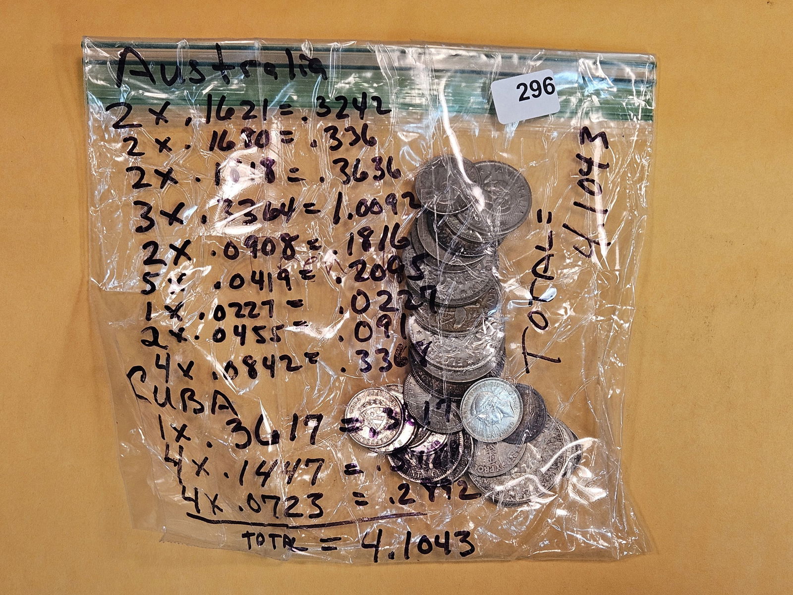 Bag of Australian and Cuban Silver Coins (1 of 3)