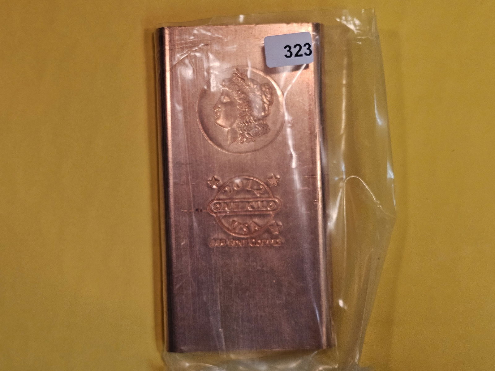 ONE KILO .999 fine copper bar (1 of 1)