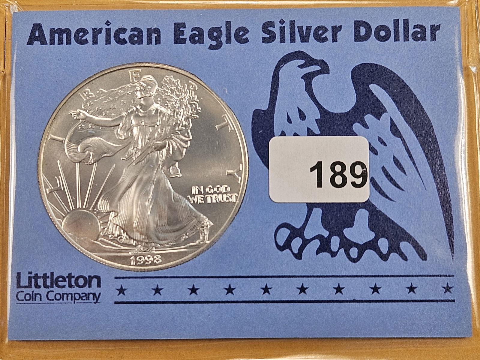 GEM Brilliant Uncirculated 1998 American Silver Eagle (1 of 2)