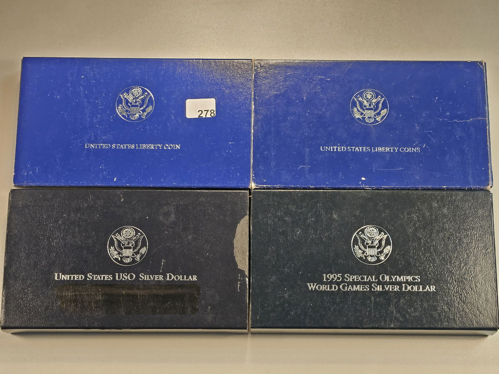 Four US Mint Commemorative Silver Dollars (1 of 2)