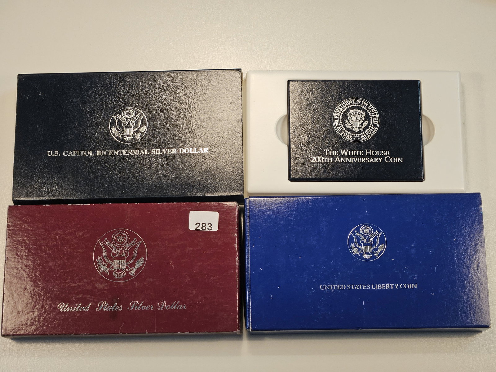 Four US Mint Commemorative Silver Dollars (1 of 2)