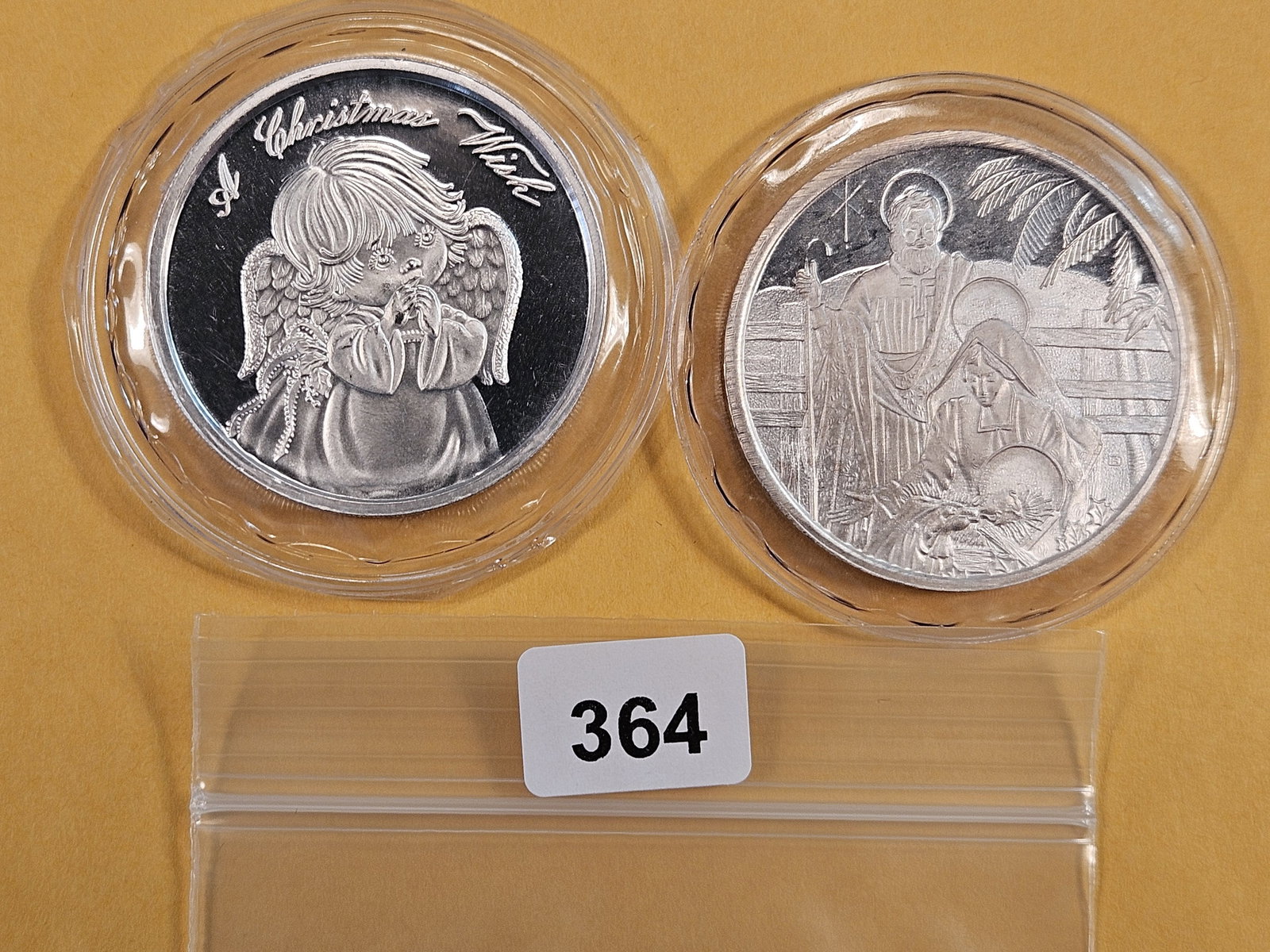 Two GEM Proof One Troy Ounce .999 Fine Silver Rounds (1 of 4)