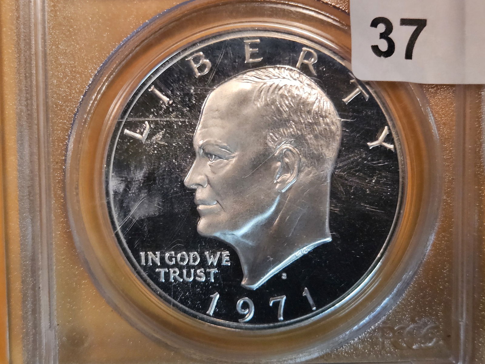 PCGS 1971-S Eisenhower Silver Dollar in Proof 69 Deep Cameo (1 of 3)
