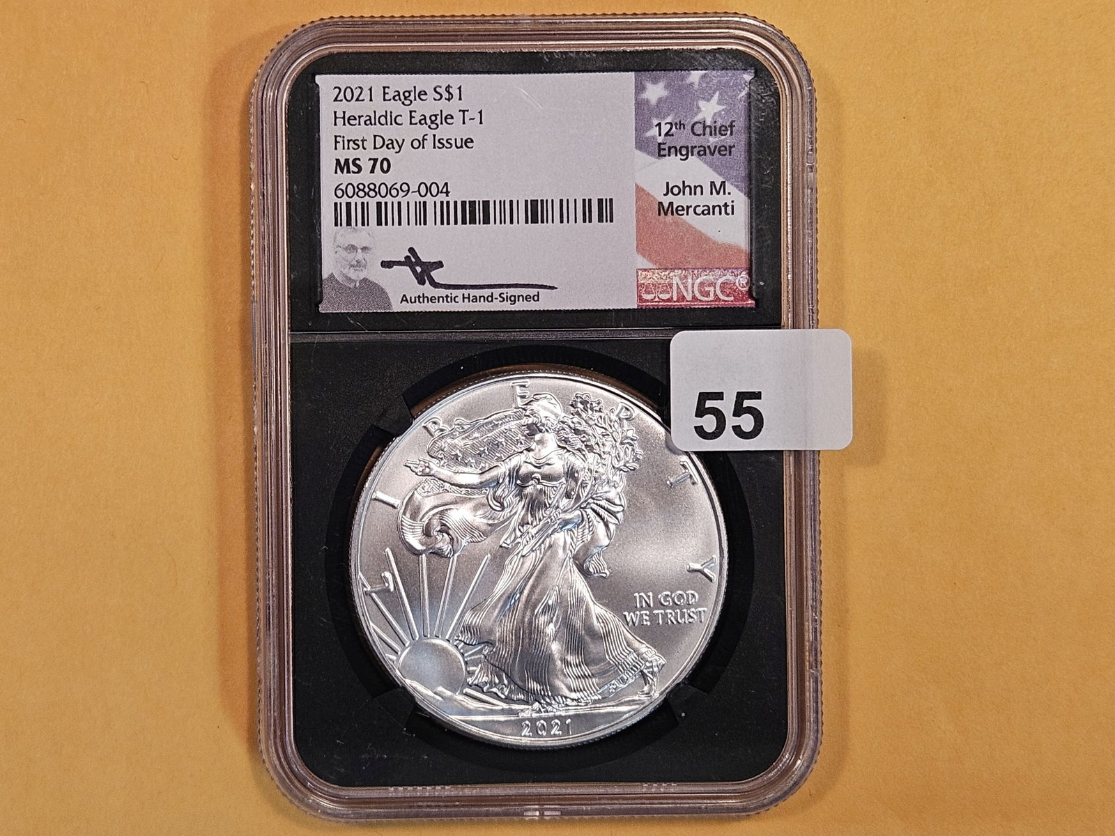 PERFECT! NGC 2021 American Silver Eagle in Mint State 70 (1 of 2)