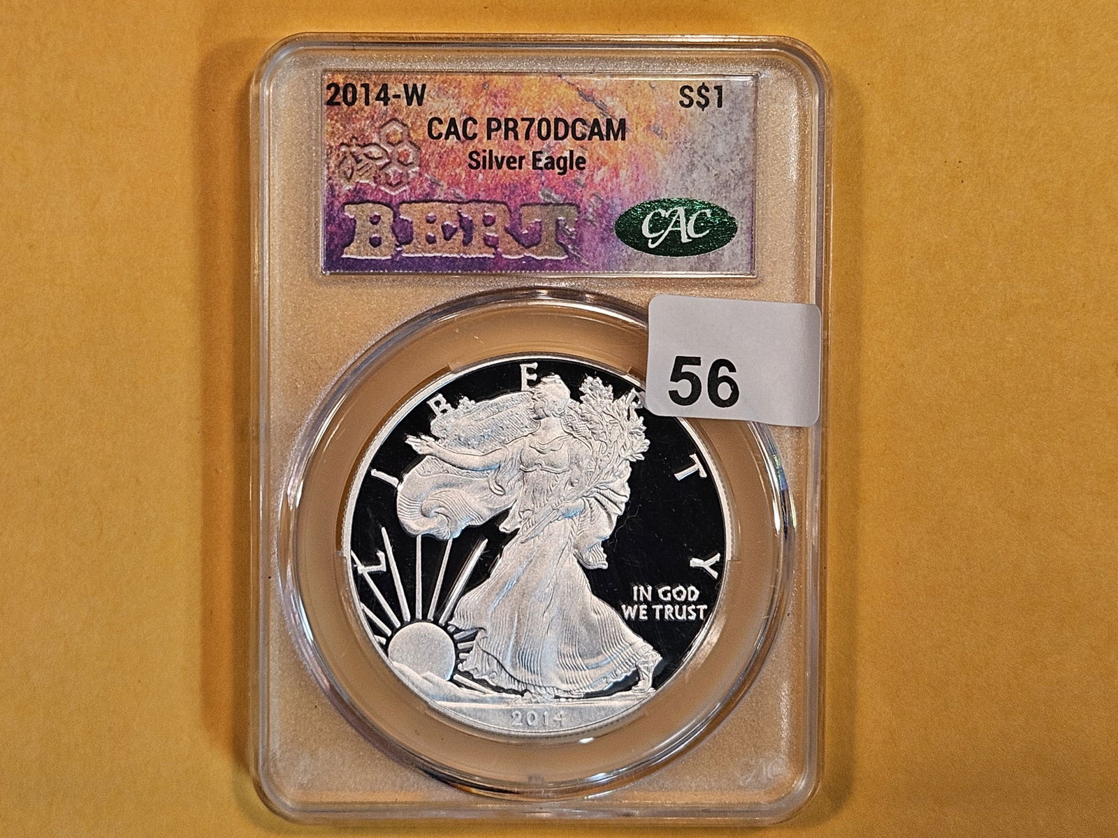 CACG 2014-W American Silver Eagle in Proof 70 Deep Cameo (1 of 2)