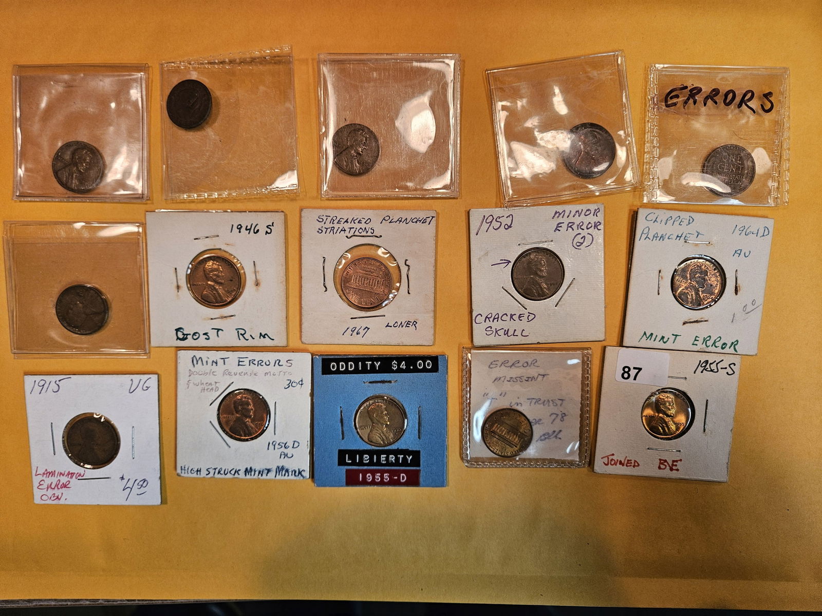 MINT ERRORS! Fifteen mixed Lincoln Cents (1 of 10)