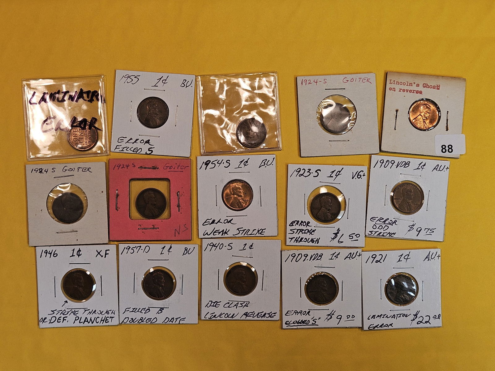 MINT ERRORS! Fifteen mixed Lincoln Cents (1 of 10)