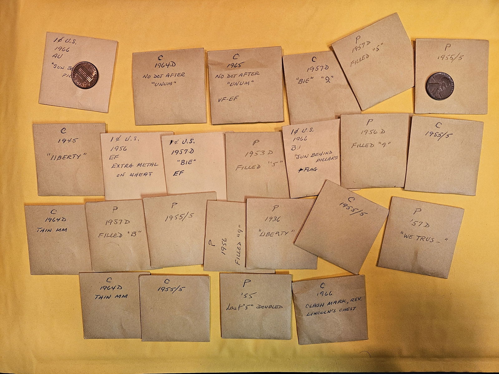 MINT ERRORS! Twenty-four mixed Lincoln Cents (1 of 6)