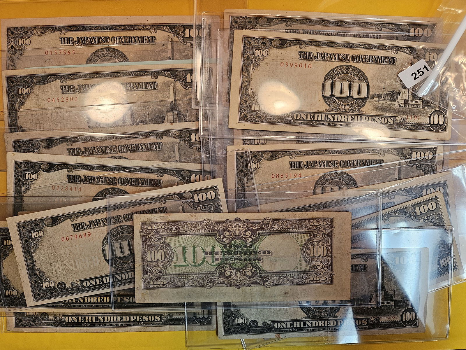 Seventeen Japanese Government One Hundred Pesos (1 of 2)