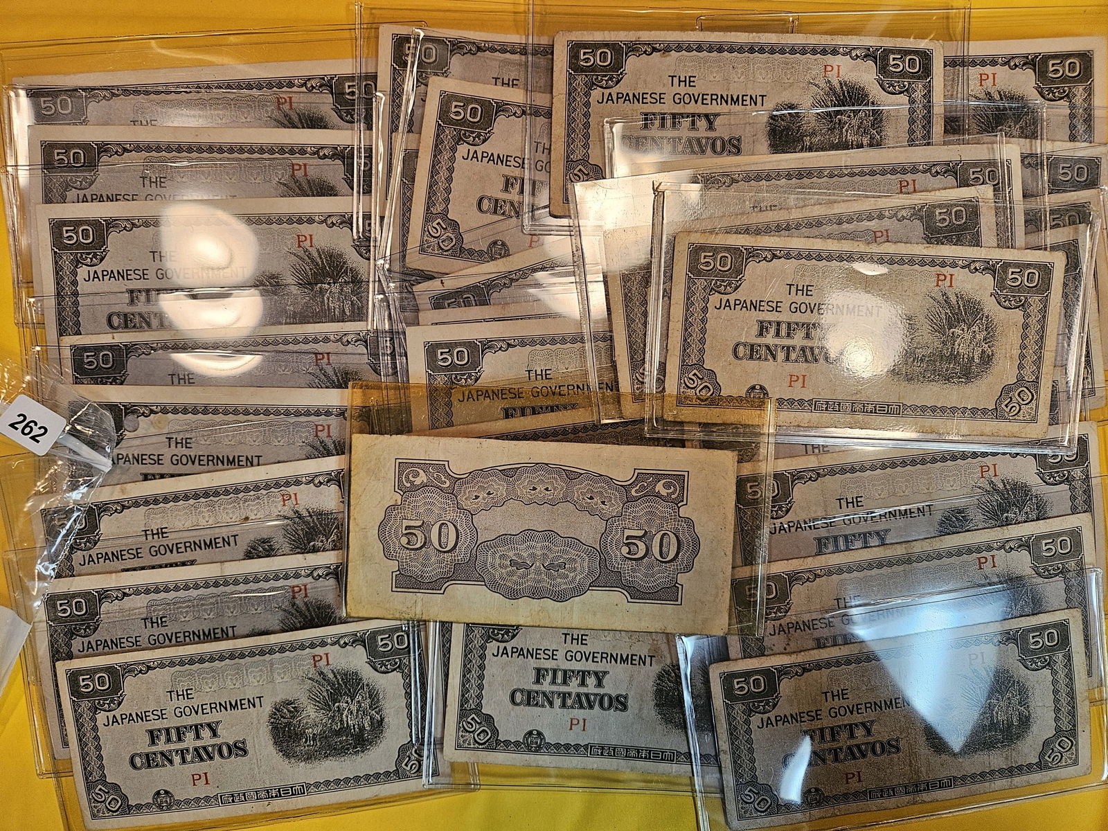 Thirty Japanese Government fifty centavos notes (1 of 2)