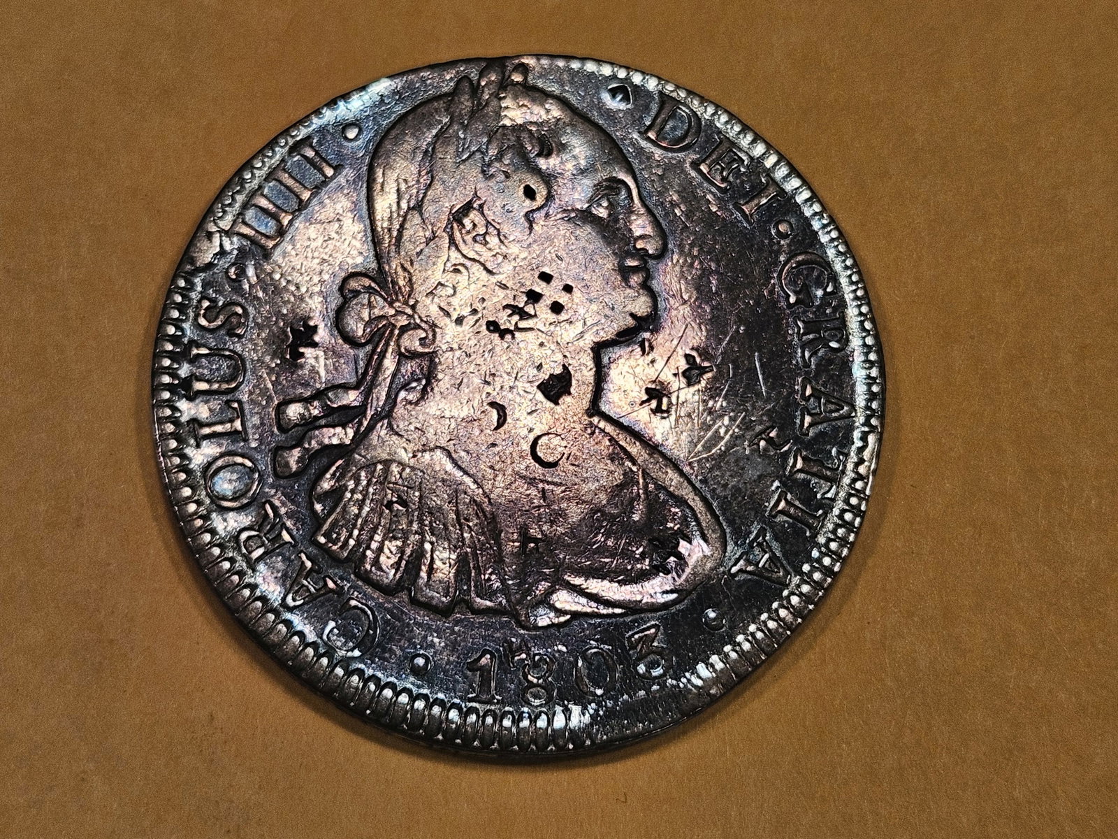 1803 FT Mexico silver 8 reals in Extra Fine - details: KM 109. Some Chopmarks