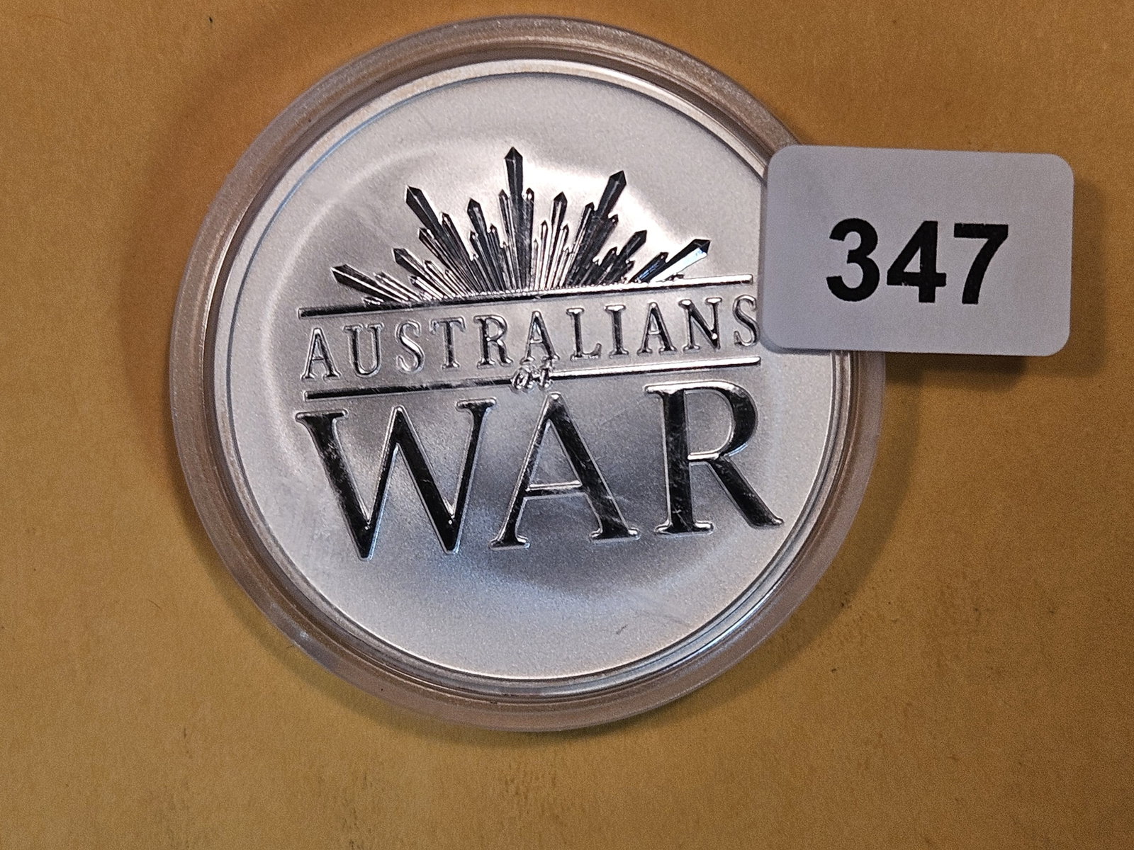 One Troy ounce .999 fine silver art round: Australians at War
