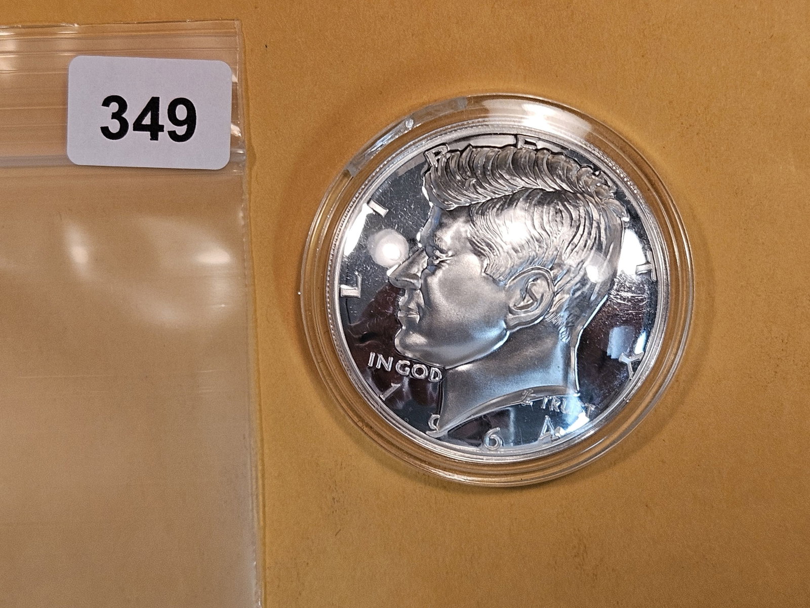 GEM Proof Deep Cameo one troy ounce .999 fine silver art round: convex-concave design. Right purty!