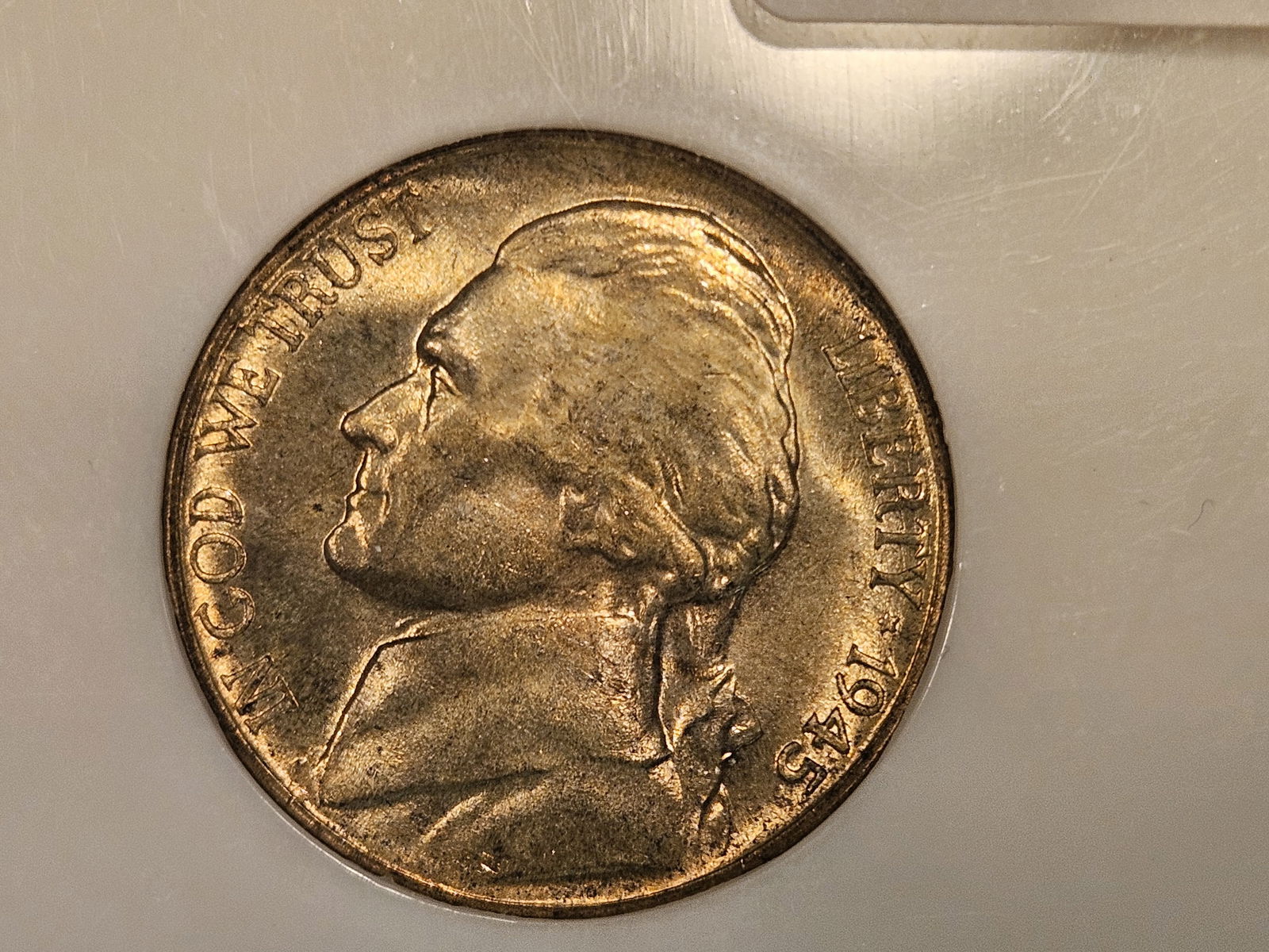 Superb GEM! NGC 1945-D Silver Wartime Jefferson Nickel in Mint State 67 (1 of 5)