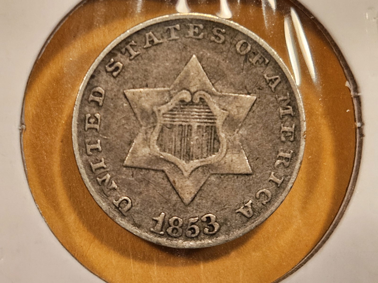 1853 Three Cent Silver Trime (1 of 4)