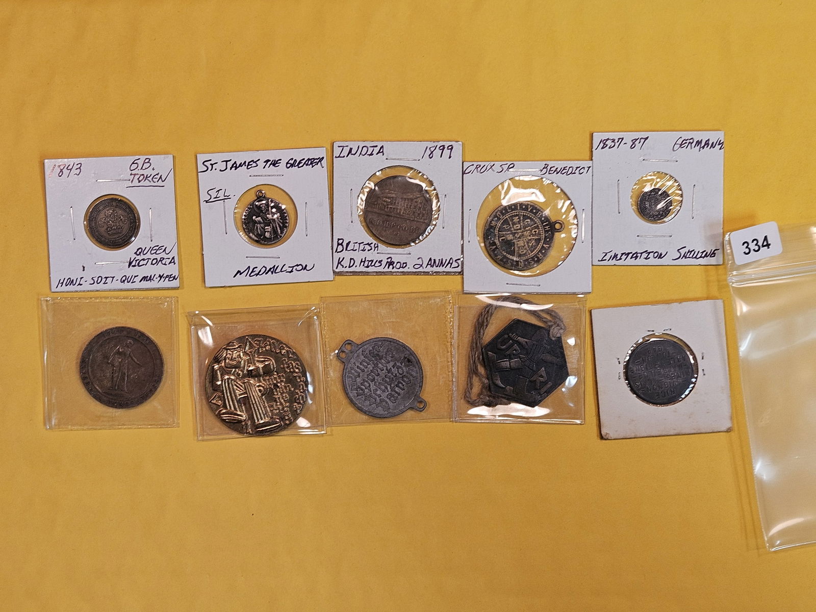 Ten cool pieces of World Exonumia: Nice tokens and medals. Some 1800's