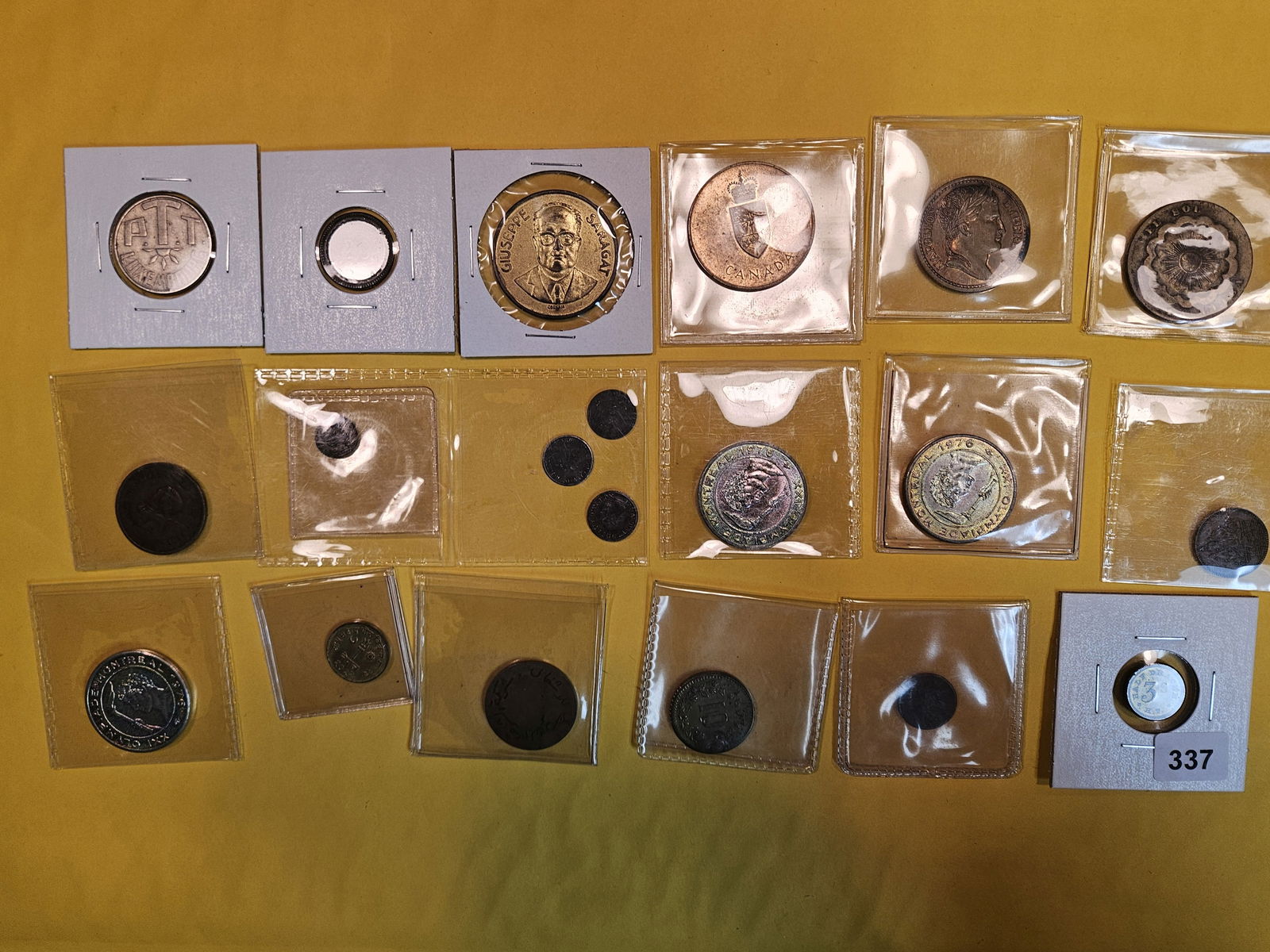 Twenty nice pieces of World Exonumia: Fun mix