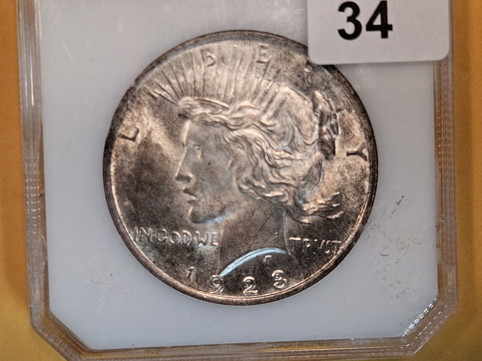 PCI 1923 Peace silver Dollar in Mint State 61 (1 of 6)