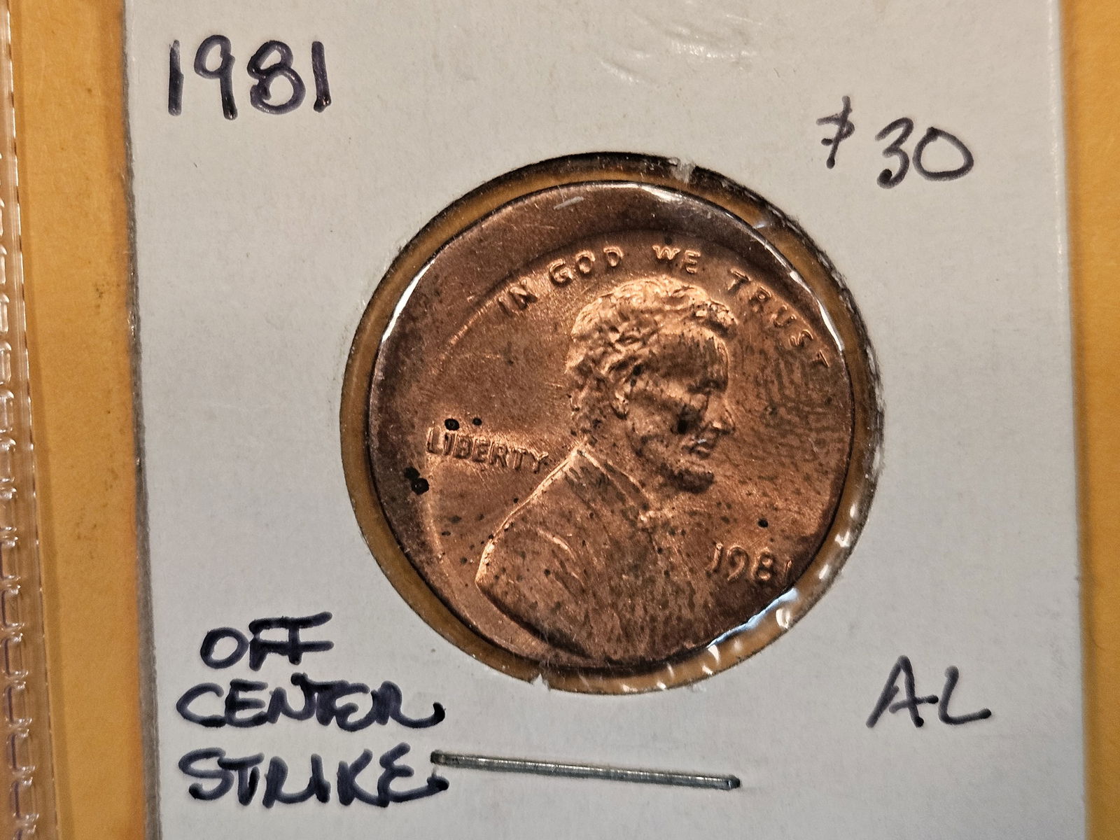 MINT ERROR! Brilliant Uncirculated Red 1981 Lincoln Cent (1 of 3)