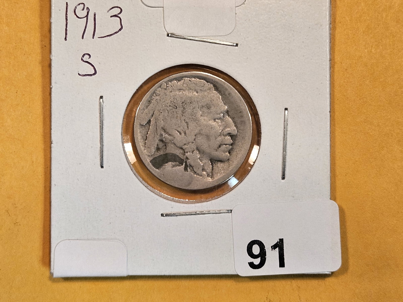 Key Date 1913-S Type 1 Buffalo Nickel (1 of 2)