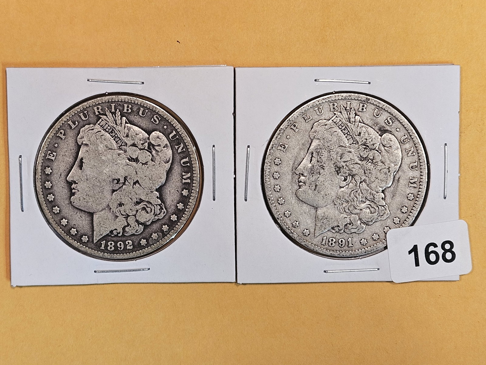 Two Better Date Morgan silver Dollars (1 of 2)