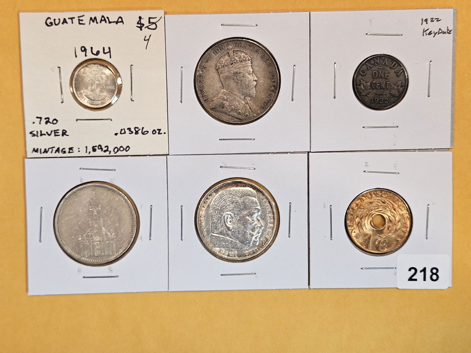 Six little better mixed World Coins (1 of 6)