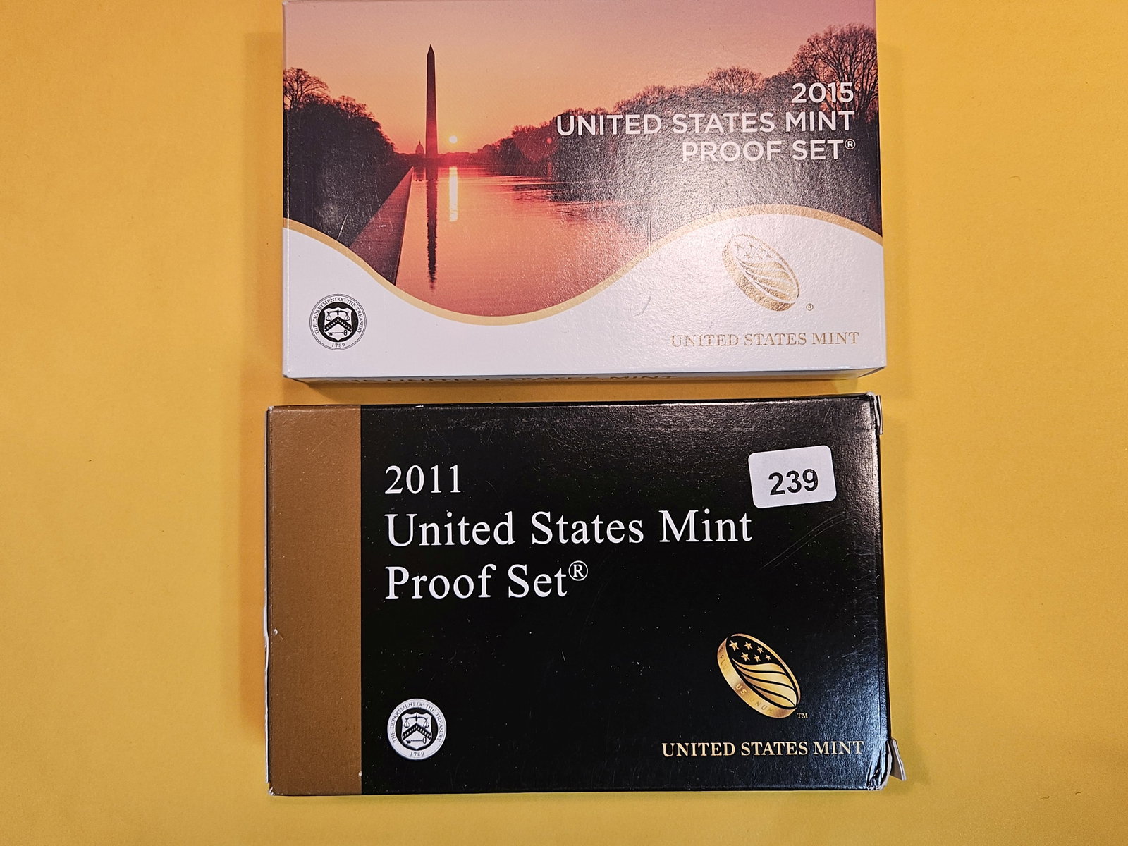 2015 and semi-key 2011 US Proof sets (1 of 1)
