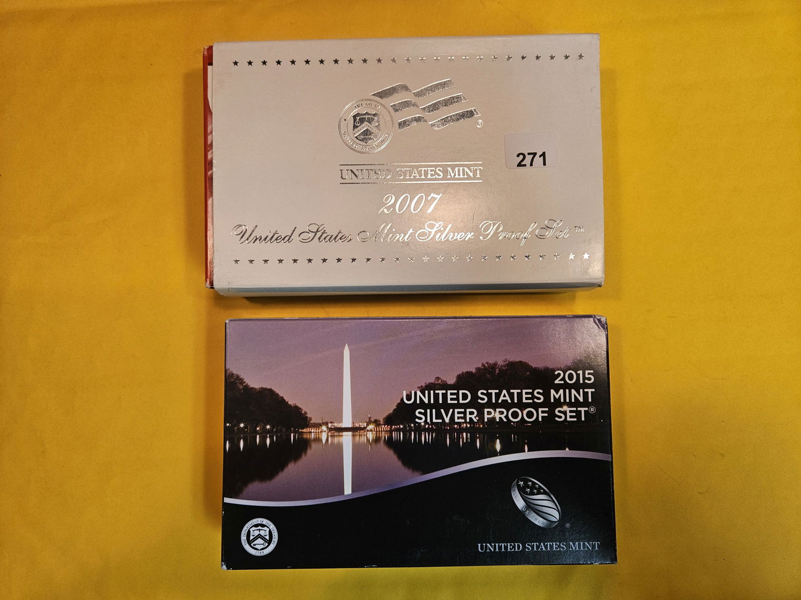 2007 and 2015 US SILVER Proof Sets (1 of 1)