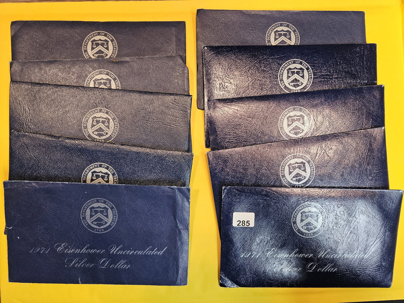 TEN GEM Brilliant Uncirculated silver BLUE IKE Eisenhower Dollars (1 of 1)