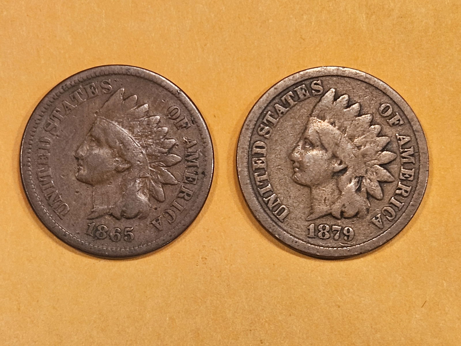 Two Better Date 1865 and 1879 Indian Cents (1 of 3)