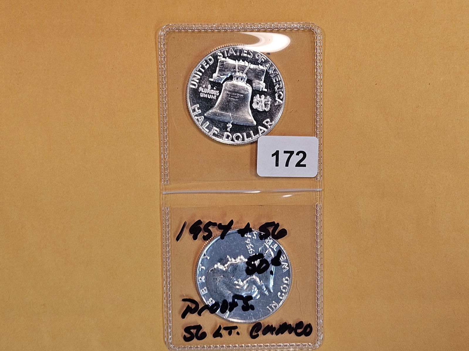 Two GEM Proof silver Franklin Half Dollars (1 of 5)