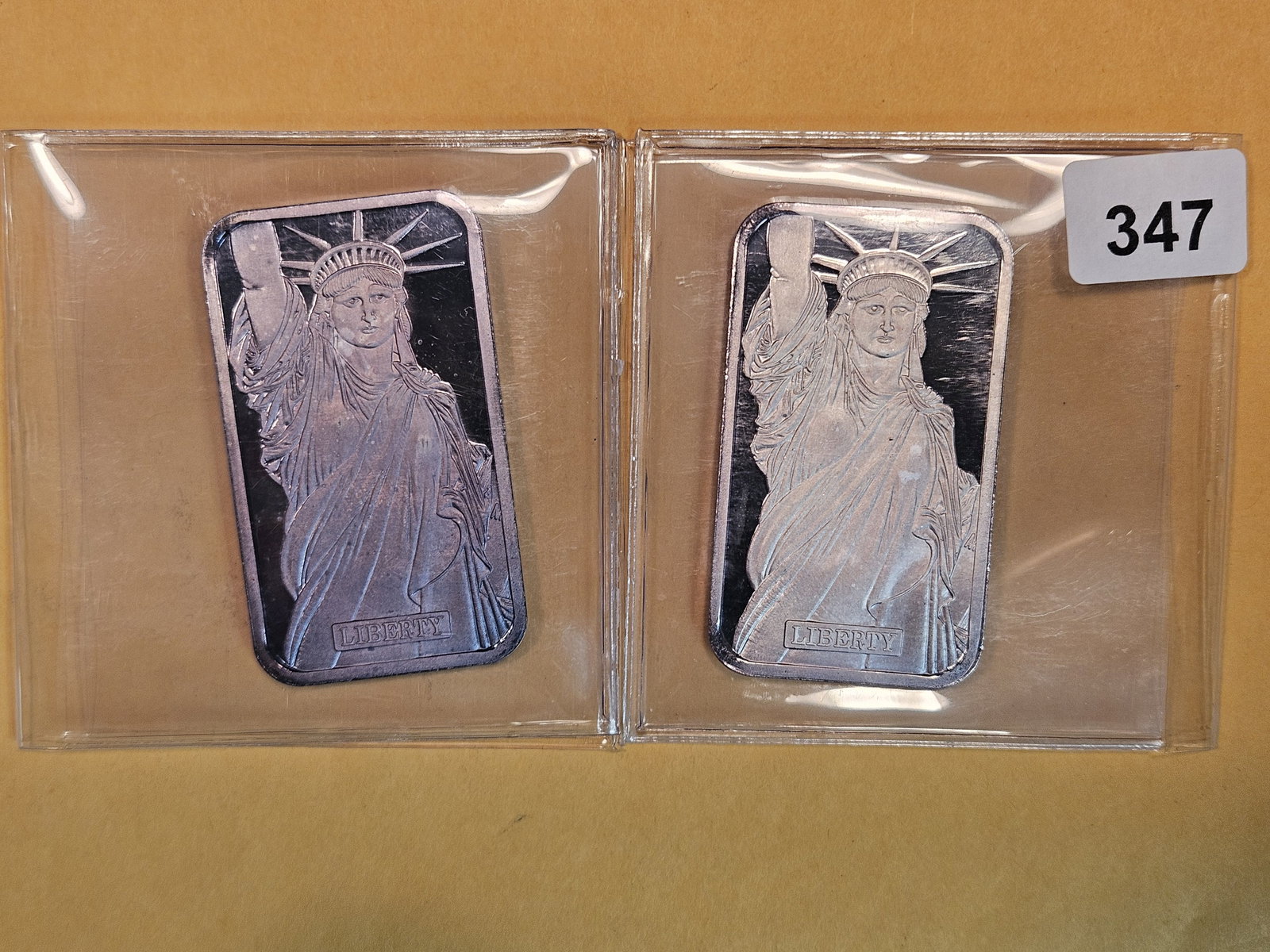 Two 1-Troy ounce .999 fine silver art bars (1 of 2)