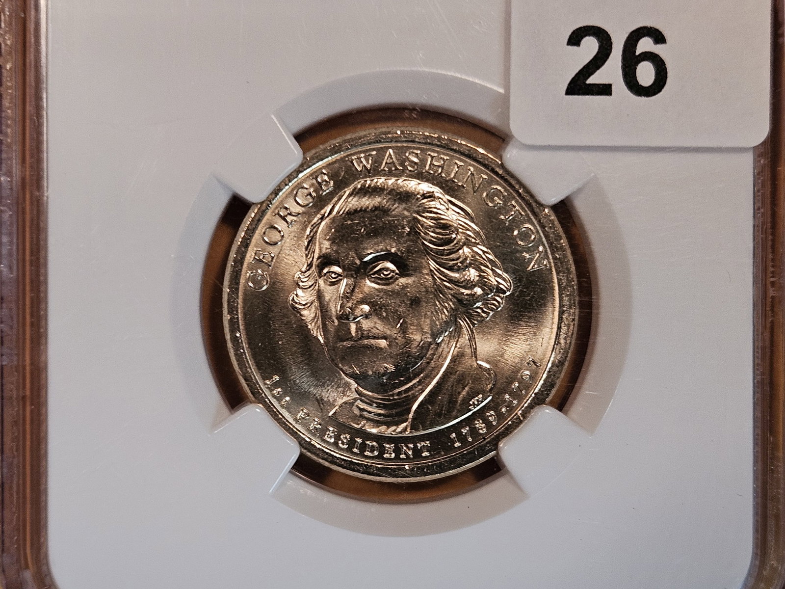 MINT ERROR! GEM NGC 2007 Washington Dollar in Mint State 65 (1 of 4)