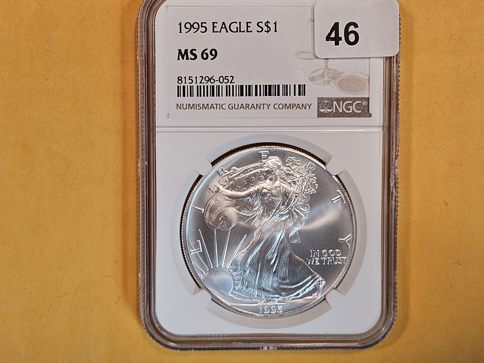 NGC 1995 American Silver Eagle in Mint State 69 (1 of 2)