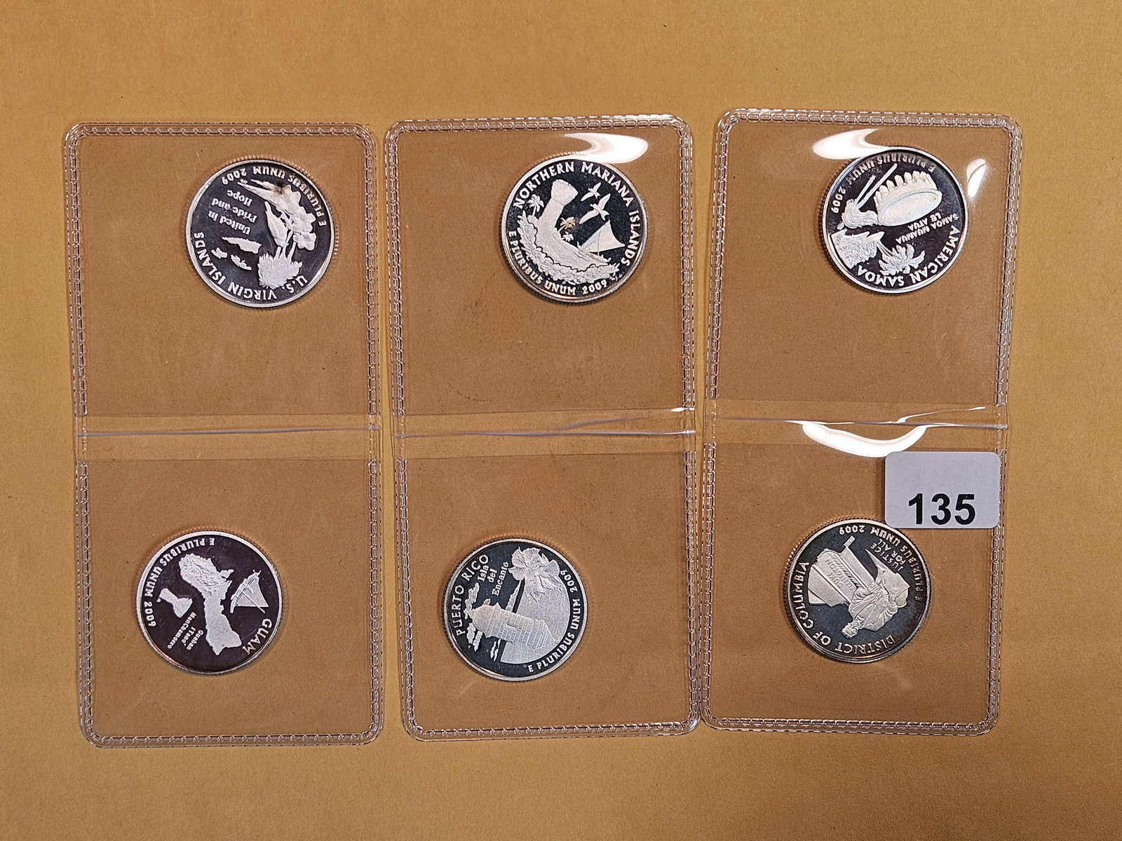 Six GEM Proof Deep Cameo Silver Statehood Quarters (1 of 2)