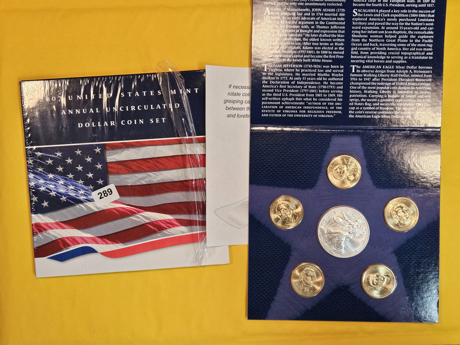 2007 US Mint Annual Uncirculated Dollar Coin Set (1 of 1)
