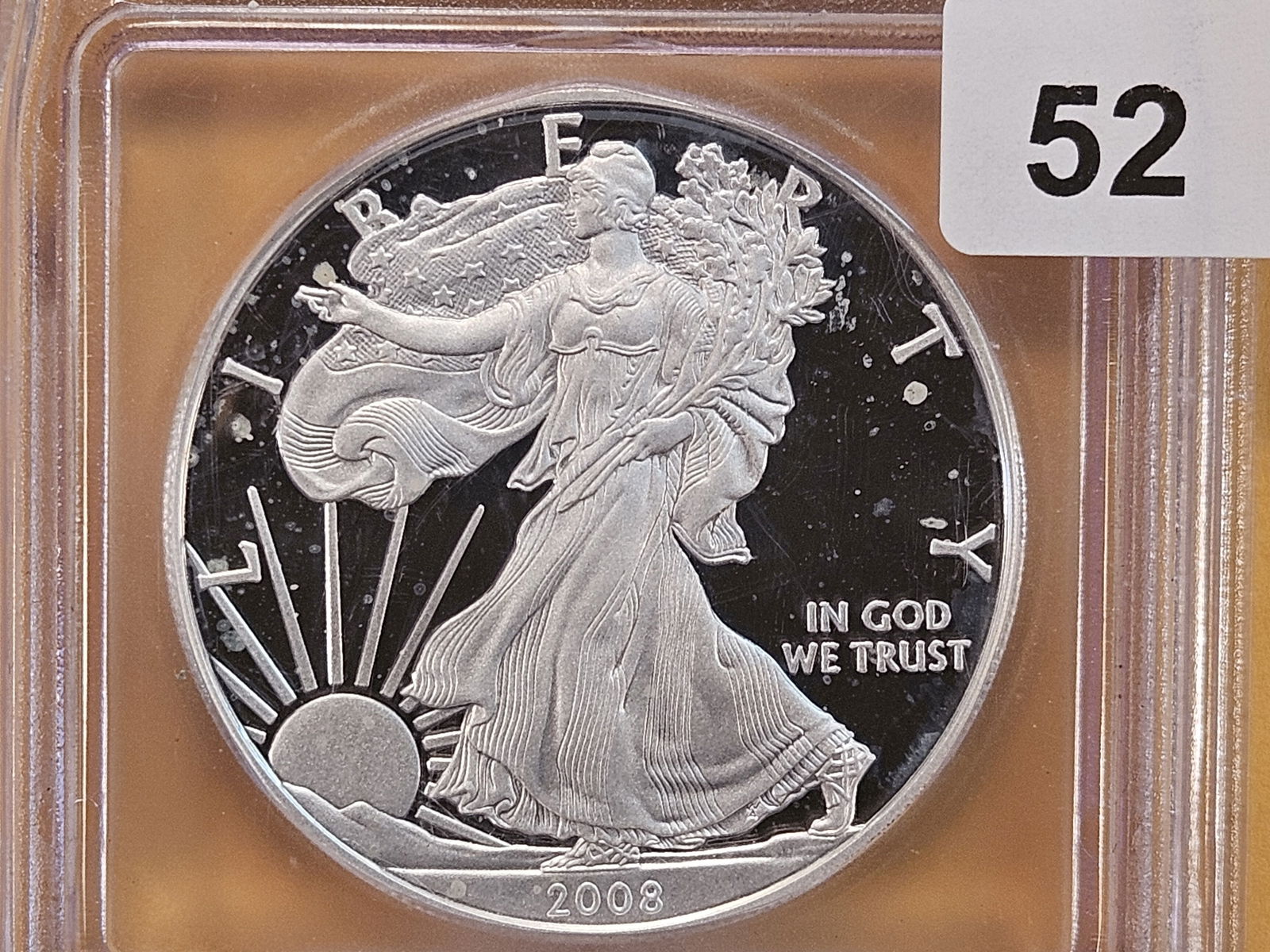 PERFECT! ICG 2008-W American Silver Eagle in Proof 70 Deep Cameo (1 of 4)