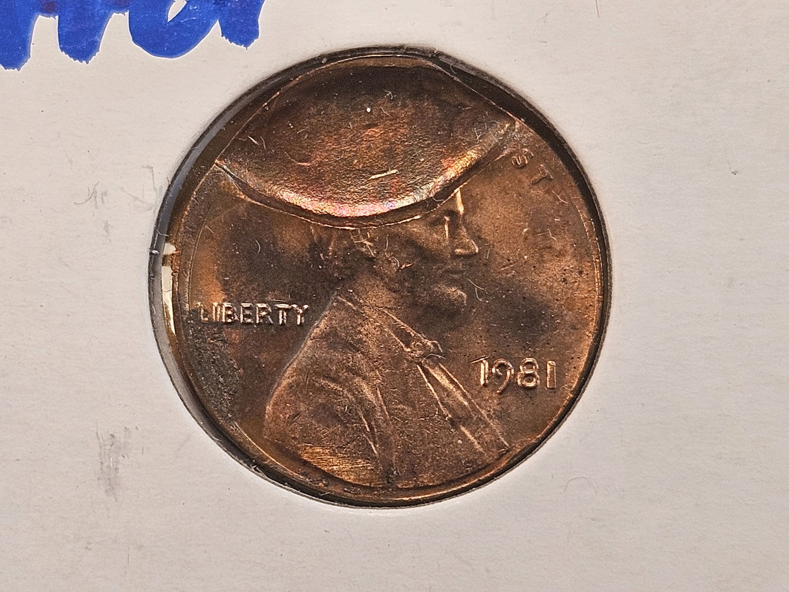 MINT ERROR! AU-BU 1981 Lincoln Memorial Cent (1 of 4)