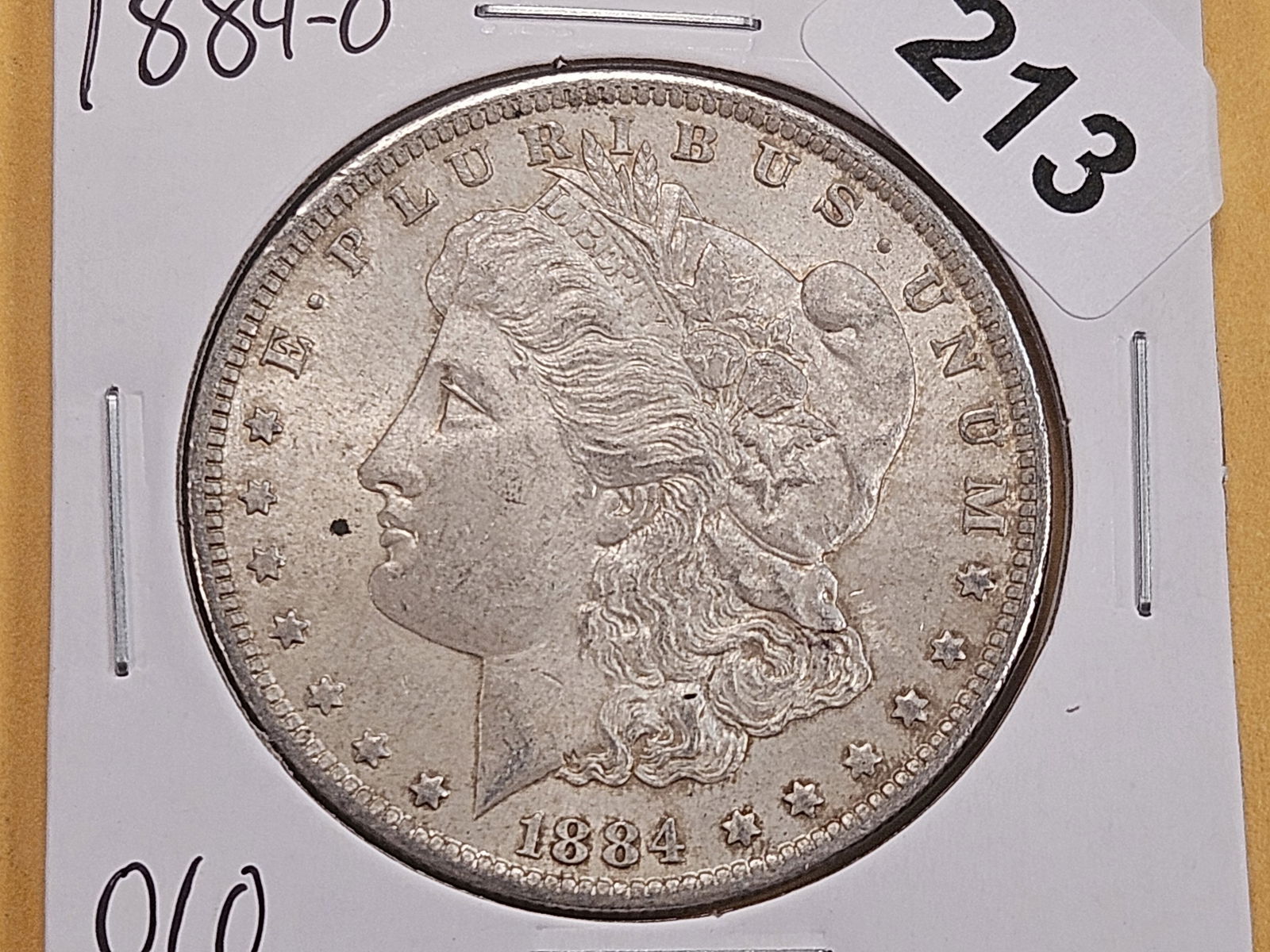 VARIETY! 1884-O Morgan Silver Dollar: Repunched Mint Mark. O/O